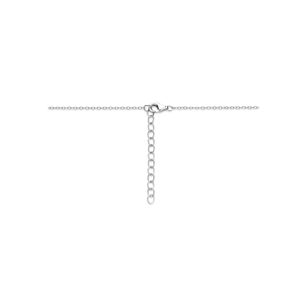 Halskette Kreise 41 + 4 cm Silber rhodiniert