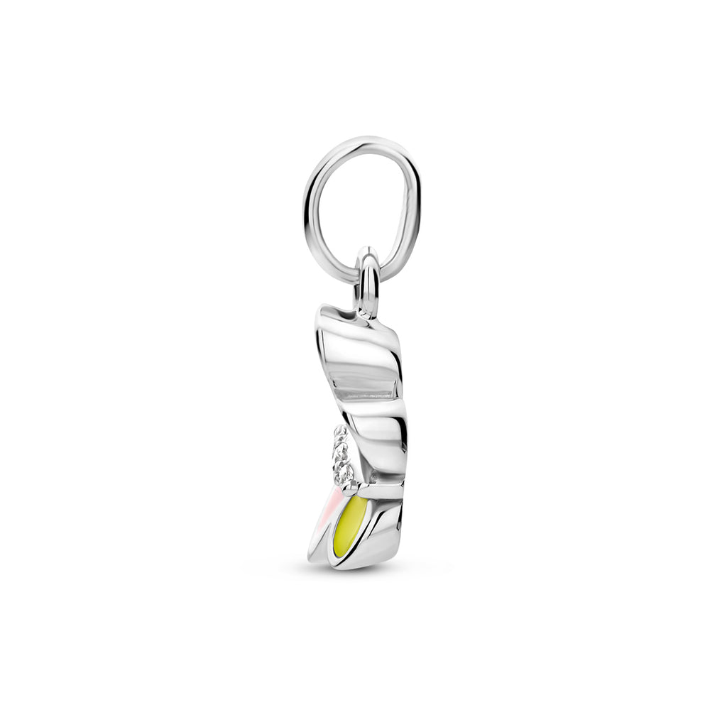 Anhänger Schmetterling Zirkonia Emaille Silber rhodiniert