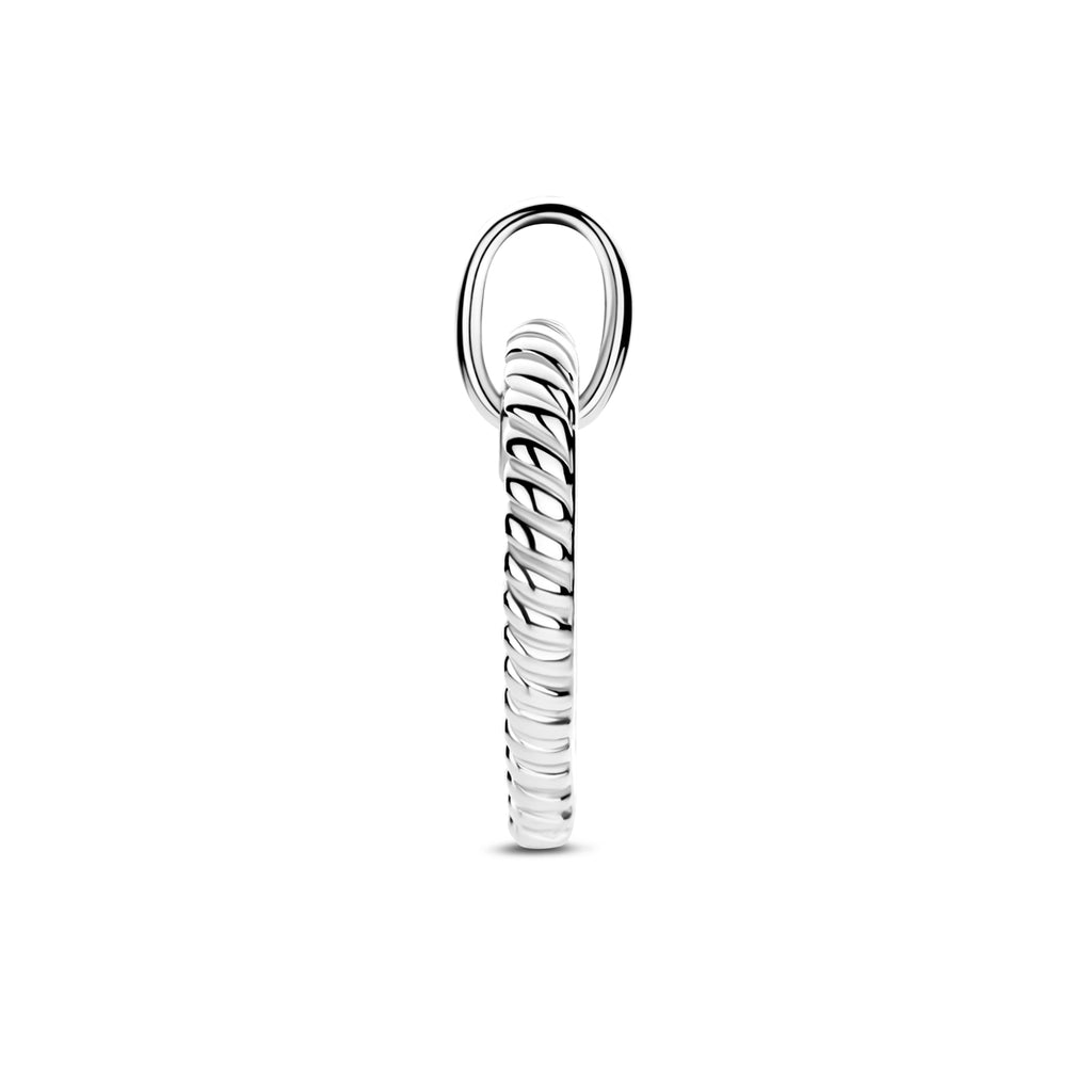 hanger hartje zirkonia 17 mm zilver gerhodineerd