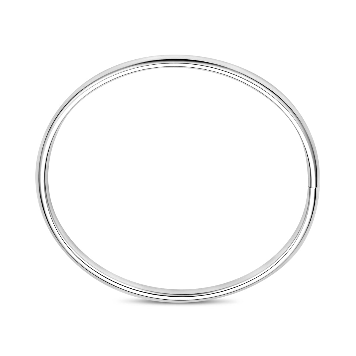 bangle dop 5 mm ovale buis zilver wit