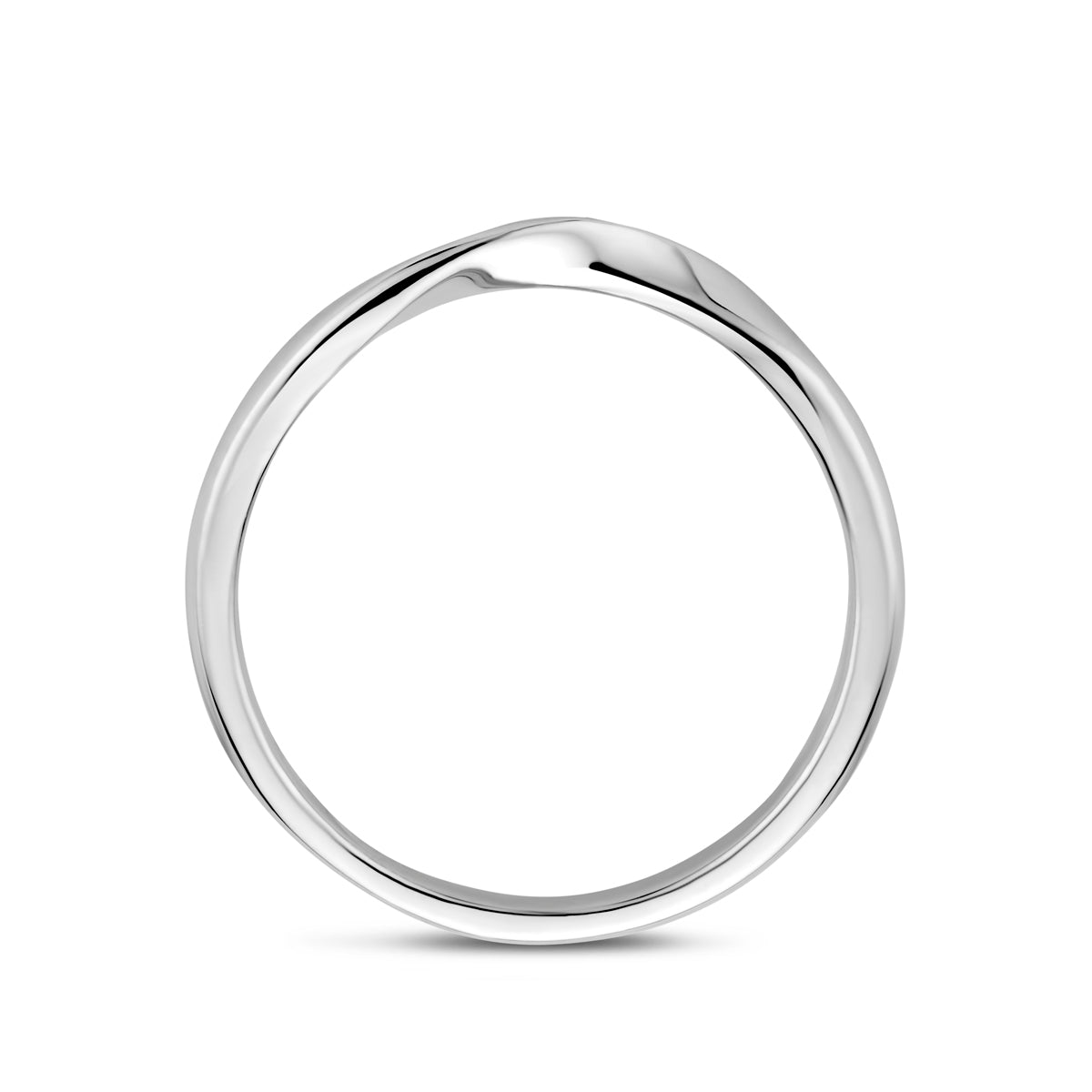 Ring gedrehtes Silber rhodiniert