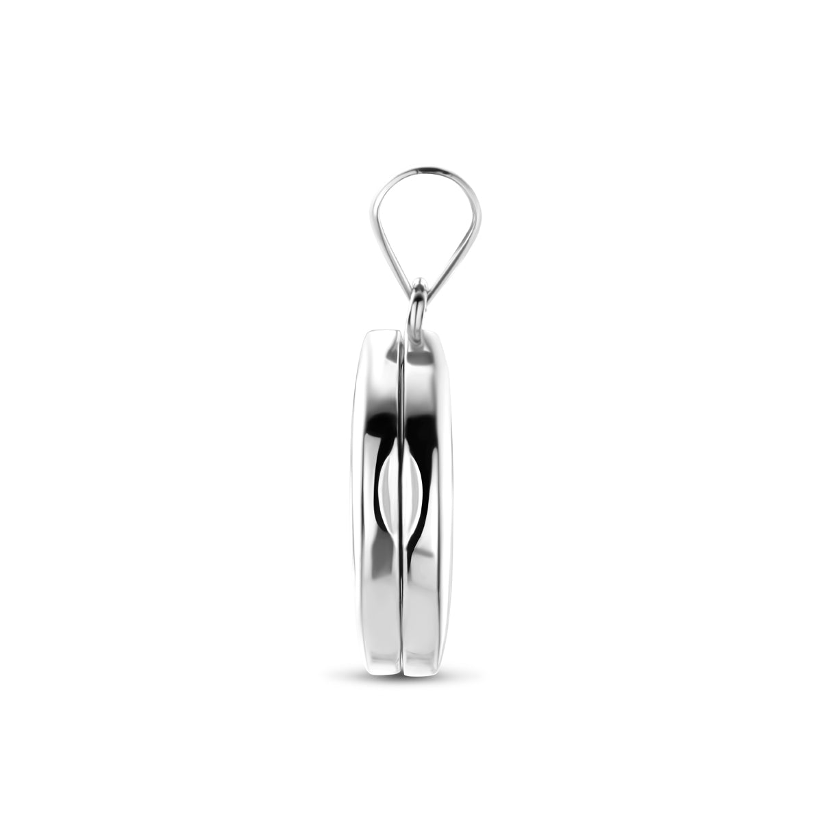 medaillon 16 mm zilver gerhodineerd