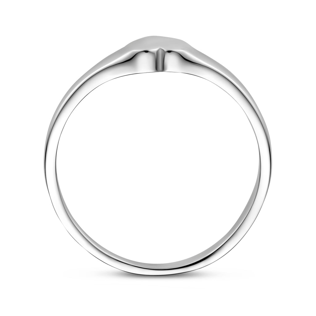 ring hart zilver gerhodineerd