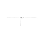 collier koffieboon 41 + 4 cm zilver gerhodineerd
