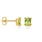 Ohrstecker Peridot 14K Gelbgold