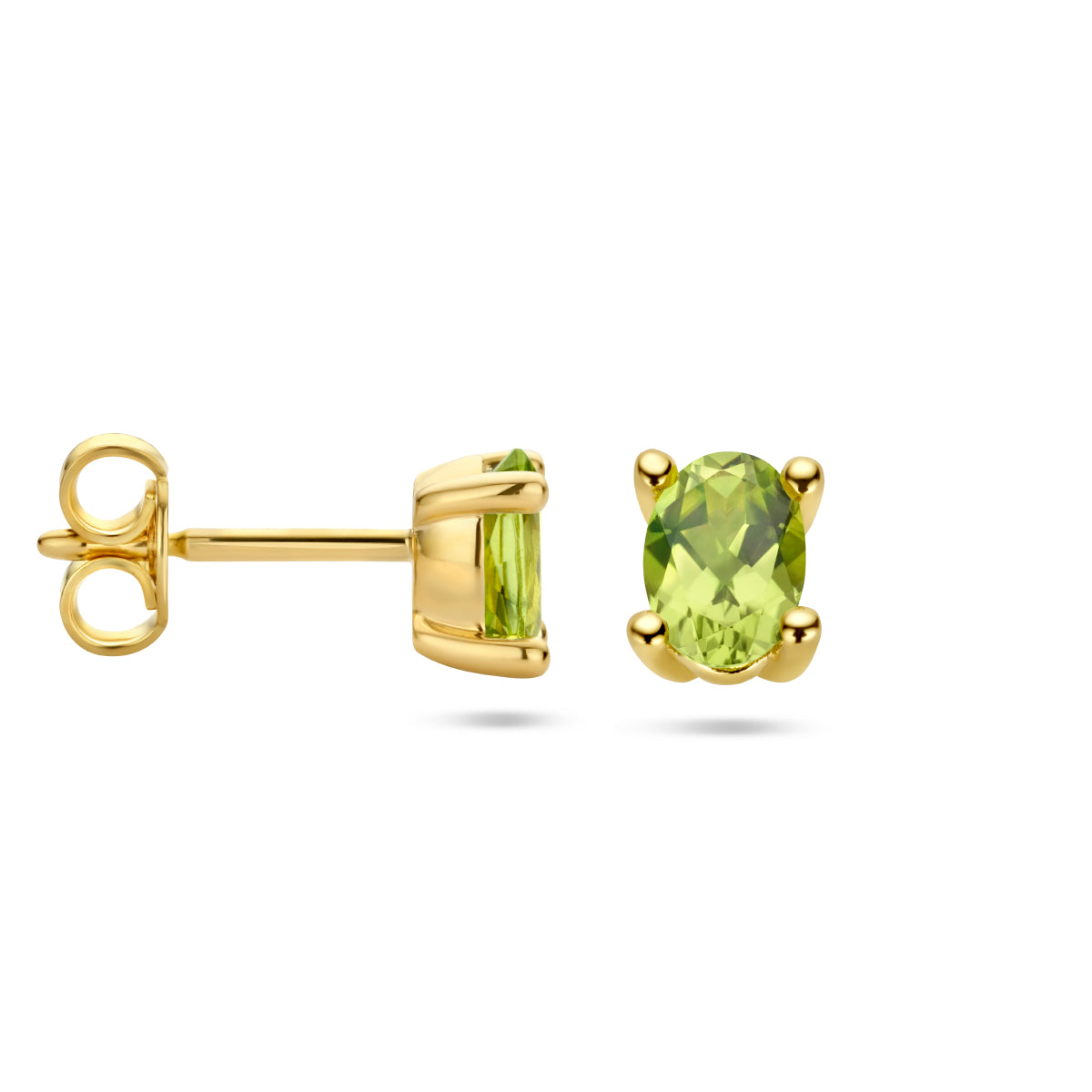 Ohrstecker Peridot 14K Gelbgold