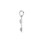 hanger klavertje 13 mm zilver gerhodineerd
