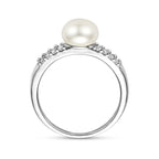ring parel en zirkonia zilver gerhodineerd