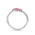 ring olifant emaille zilver gerhodineerd
