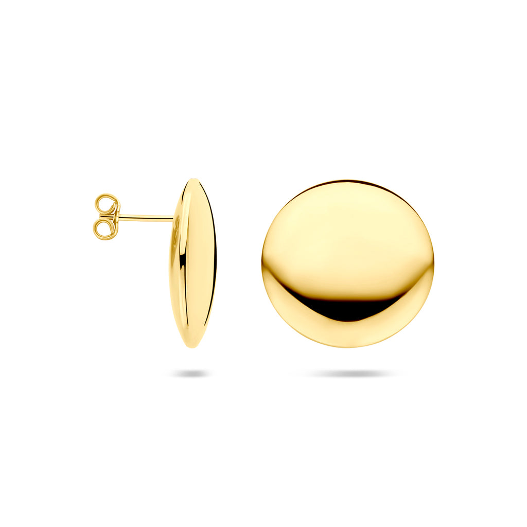 oorknoppen 23,5 mm 1 micron zilver verguld (geel)