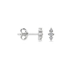 oorknoppen zirkonia zilver gerhodineerd