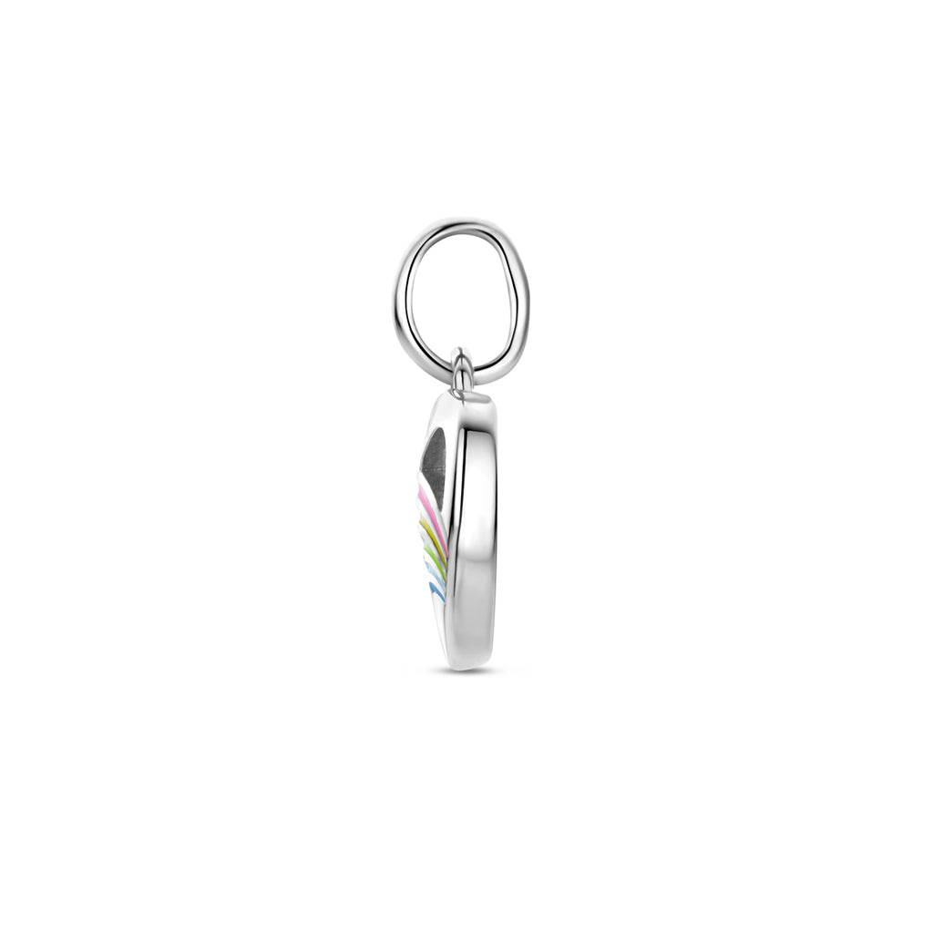 Anhänger Herz Emaille Silber rhodiniert
