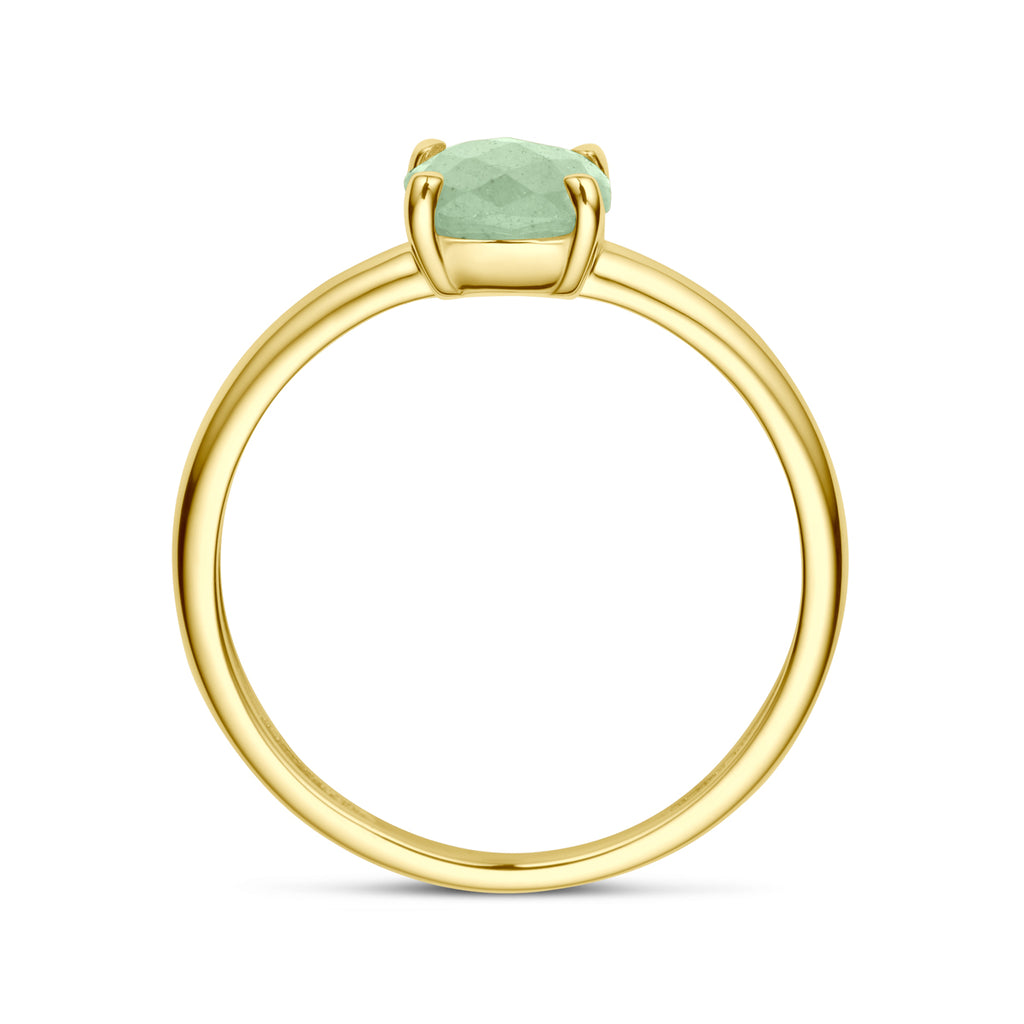 ring aventurijn 14K geelgoud