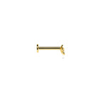 Flat Back Piercing Zirkonia 3,5 mm 14K Gelbgold