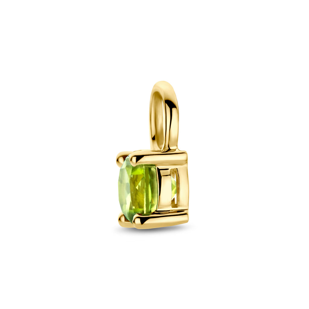 oorringhanger peridot per stuk 14K geelgoud