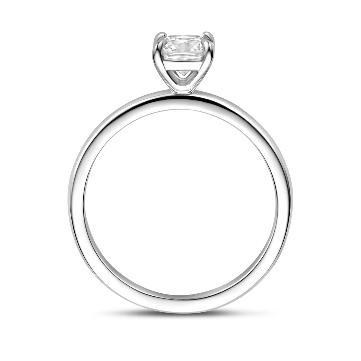 ring zirkonia zilver gerhodineerd