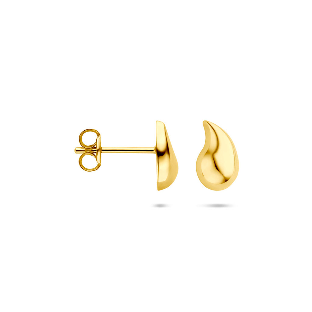Ohrstecker Tropfen 8,5 mm 14K Gelbgold
