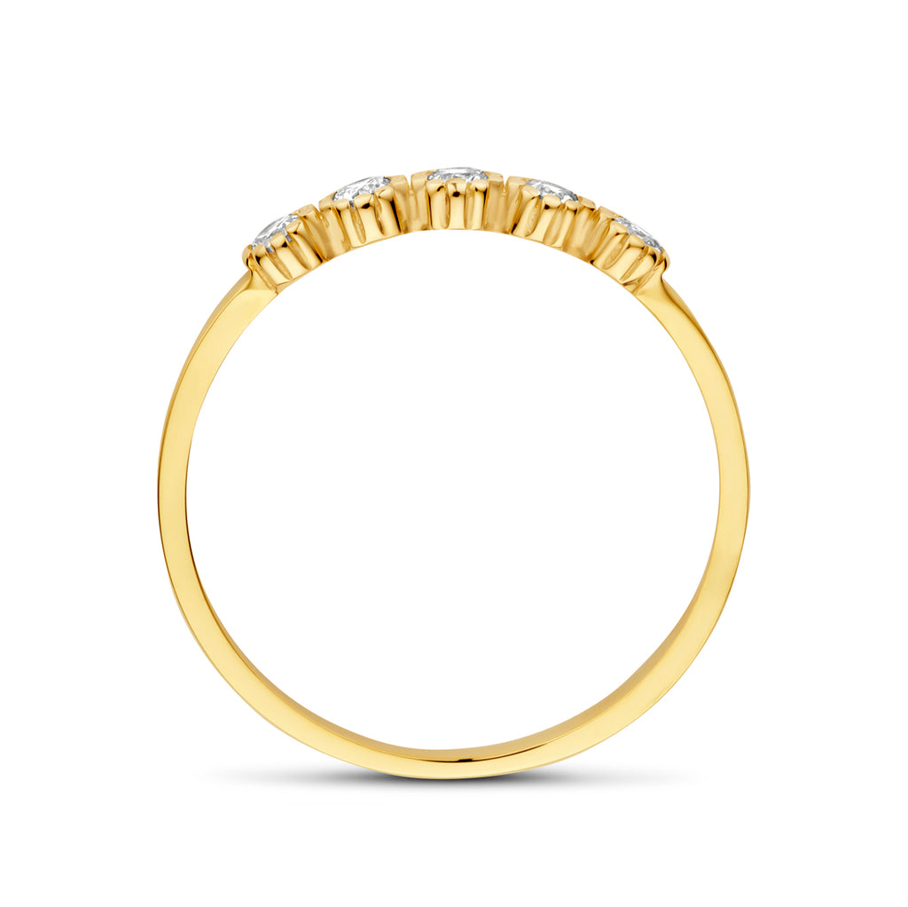 Ring Zirkonia 14K Gelbgold