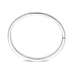 bangle dop 6 mm vlakke buis zilver wit