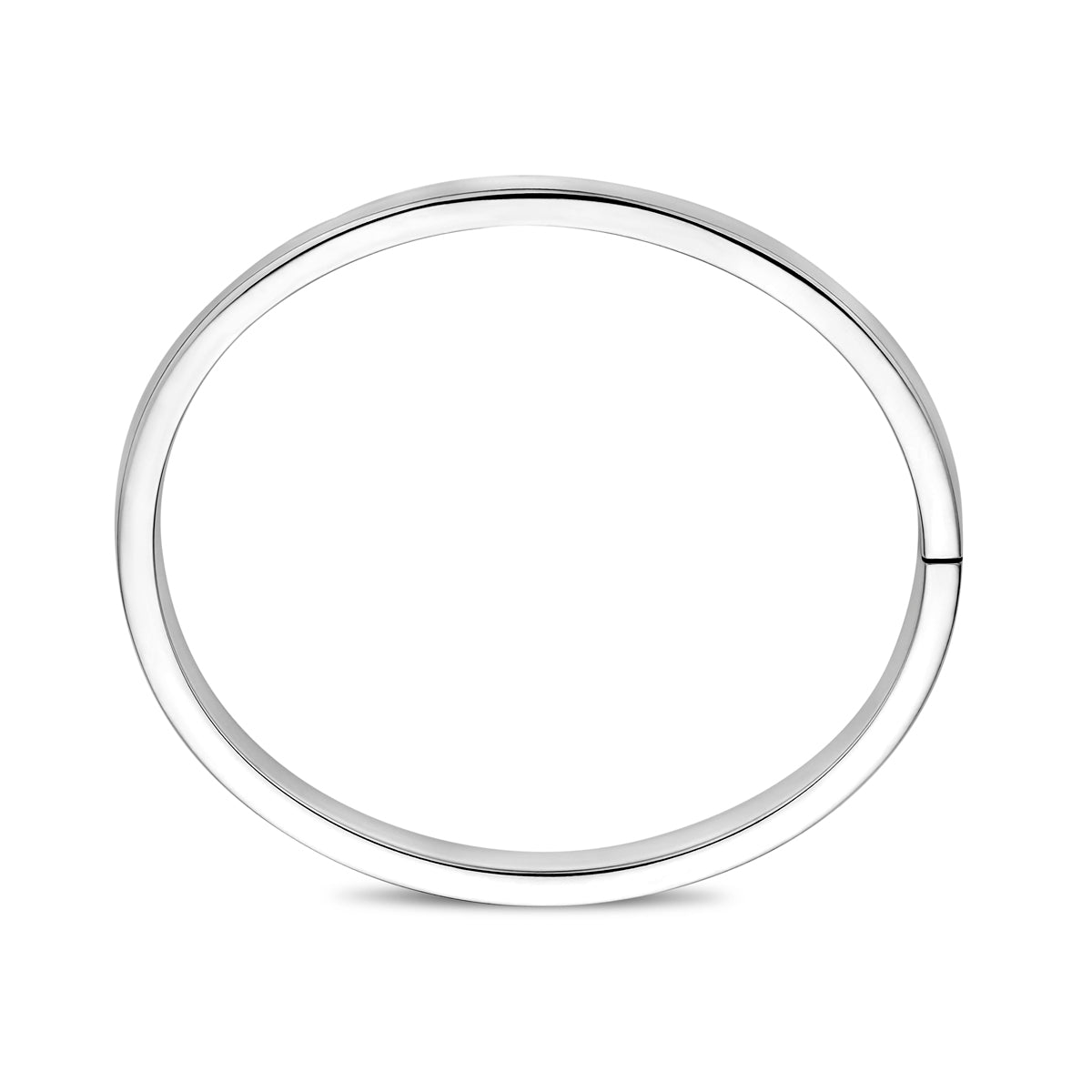 bangle dop 6 mm vlakke buis zilver wit