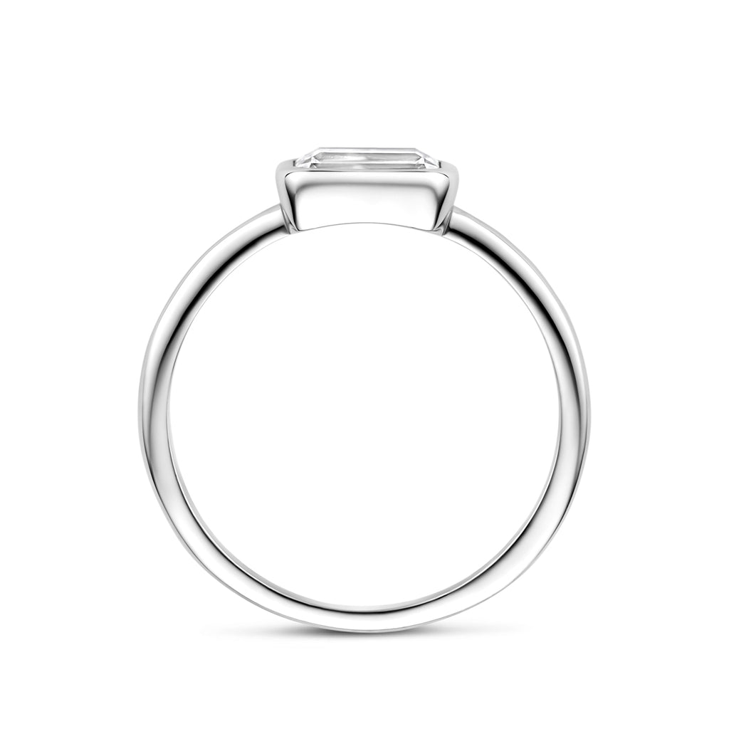 ring zirkonia zilver gerhodineerd