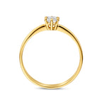 ring lab grown diamant 0.25ct g vs 14K geelgoud