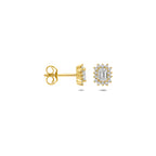 oorknoppen lab grown diamant 0.43ct (2x 0.215ct) f vs 6,5 mm 14K geelgoud