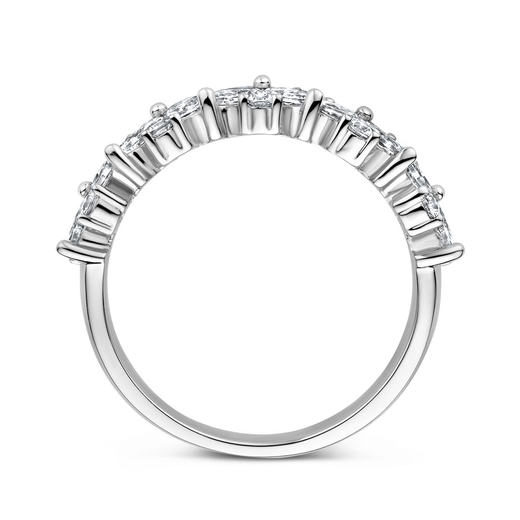 Ring Zirkonia Silber rhodiniert