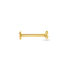 flat back piercing zirkonia 3 mm 14K geelgoud