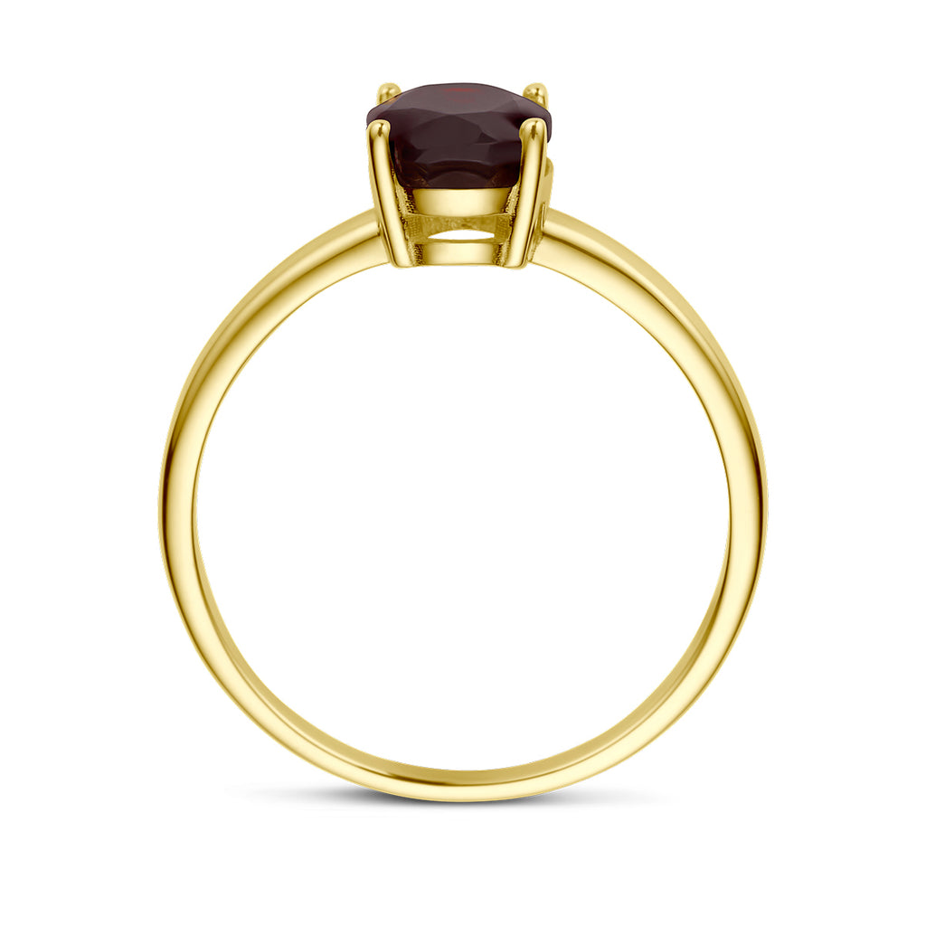 ring granaat 14K geelgoud