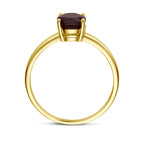 ring granaat 14K geelgoud