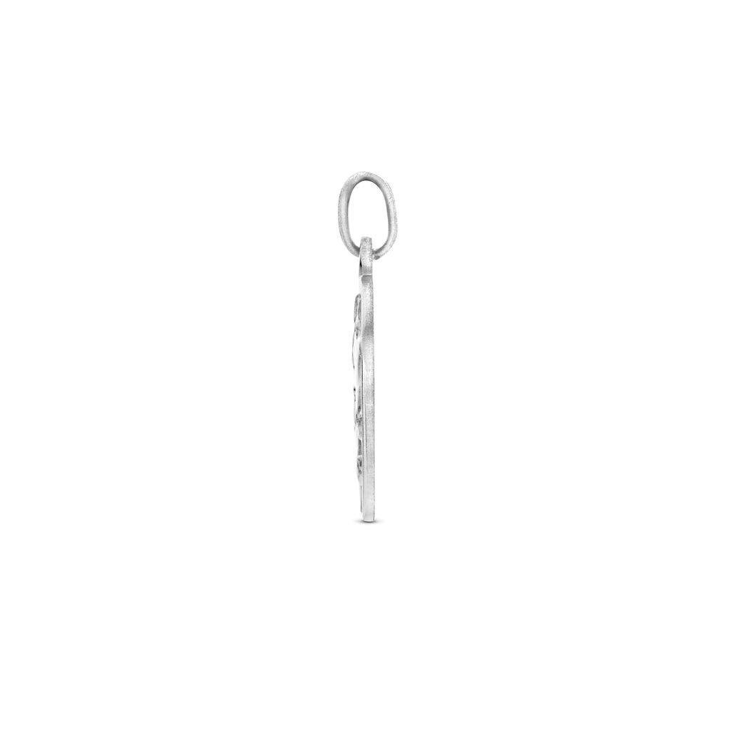 hanger paard poli/mat 22 mm zilver gerhodineerd