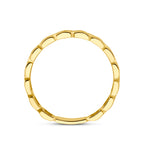 ring schakel 14K geelgoud - schakelmotief
