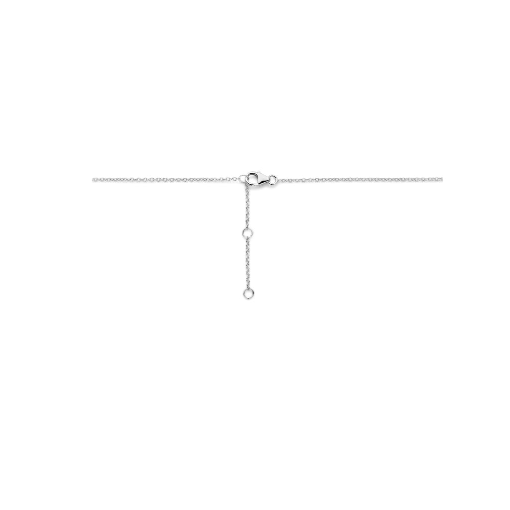 collier strik 41 - 43 - 45 cm zilver gerhodineerd
