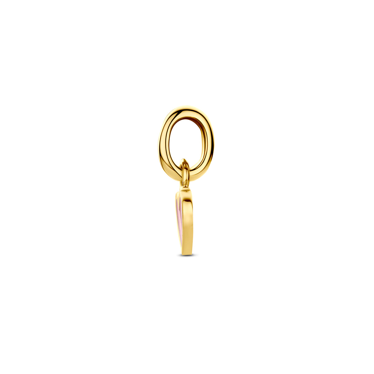 9k hanger hartje roze 4,5 mm 9K geel