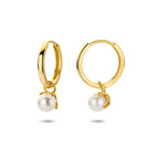 Ohrringe Perlen 18 mm 14K Gelbgold