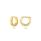 klapoorringen hartjes 2 mm 14K geelgoud - rond