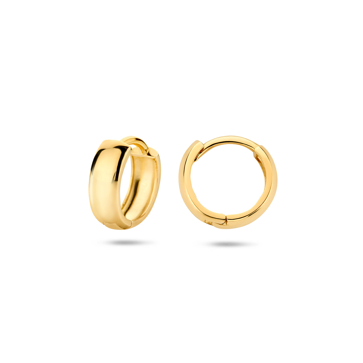 9 Karat Klappcreolen 12 mm 9K Gelb