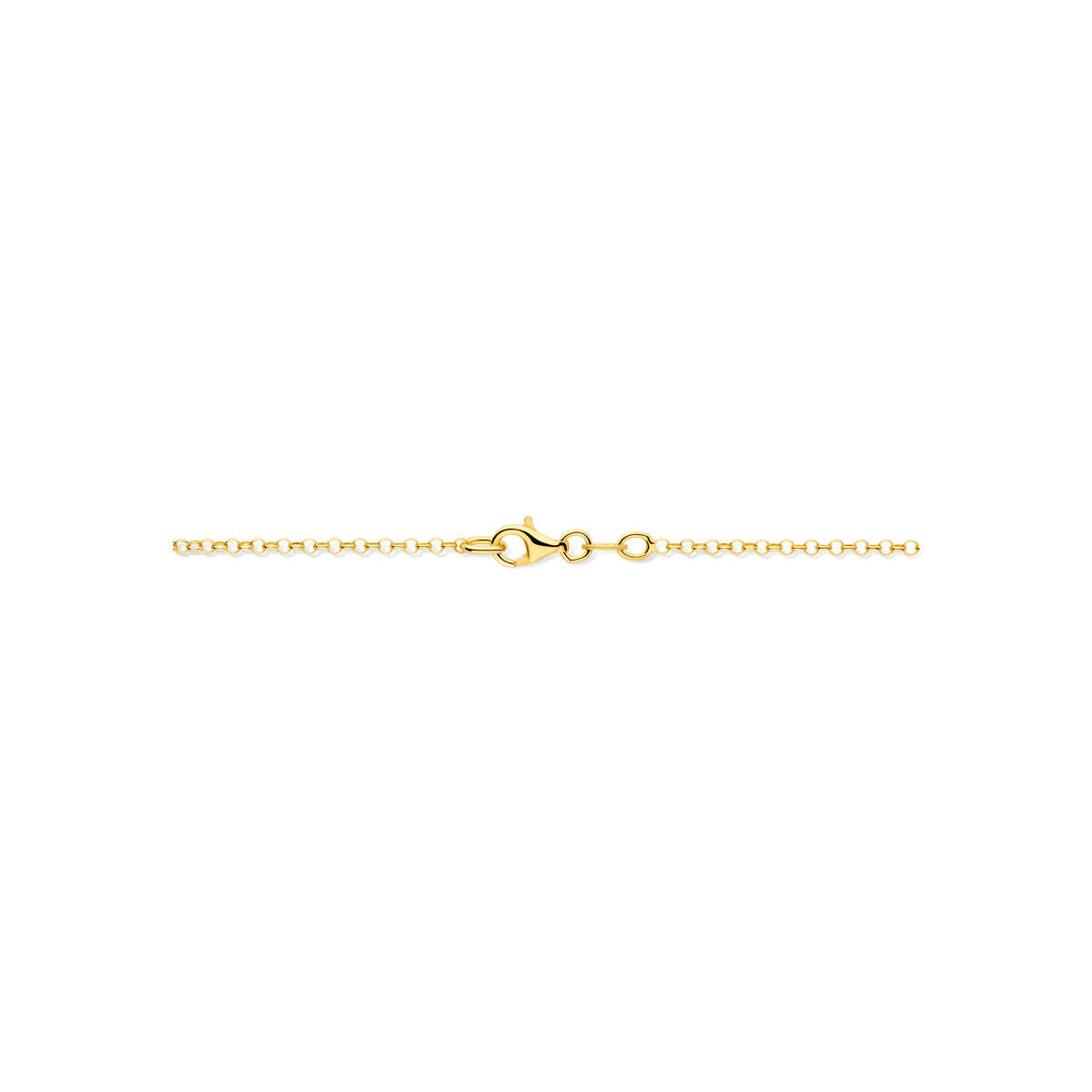 y-collier hartjes 45 cm 3 micron zilver verguld (geel)