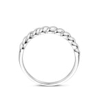 Ring gedrehtes Silber rhodiniert