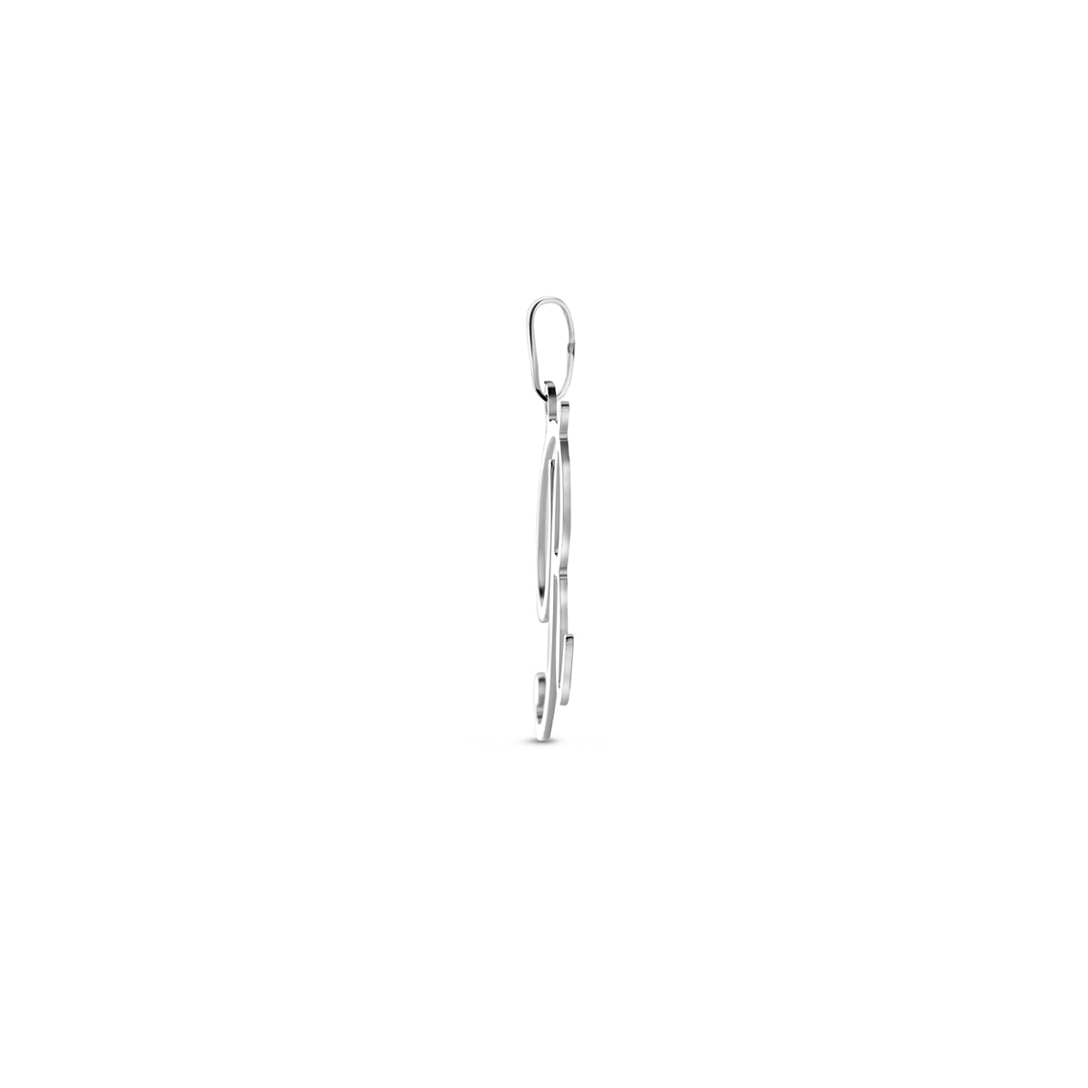 hanger letter zilver gerhodineerd