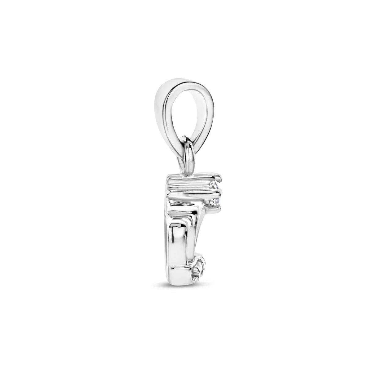 hanger kroon zirkonia zilver gerhodineerd