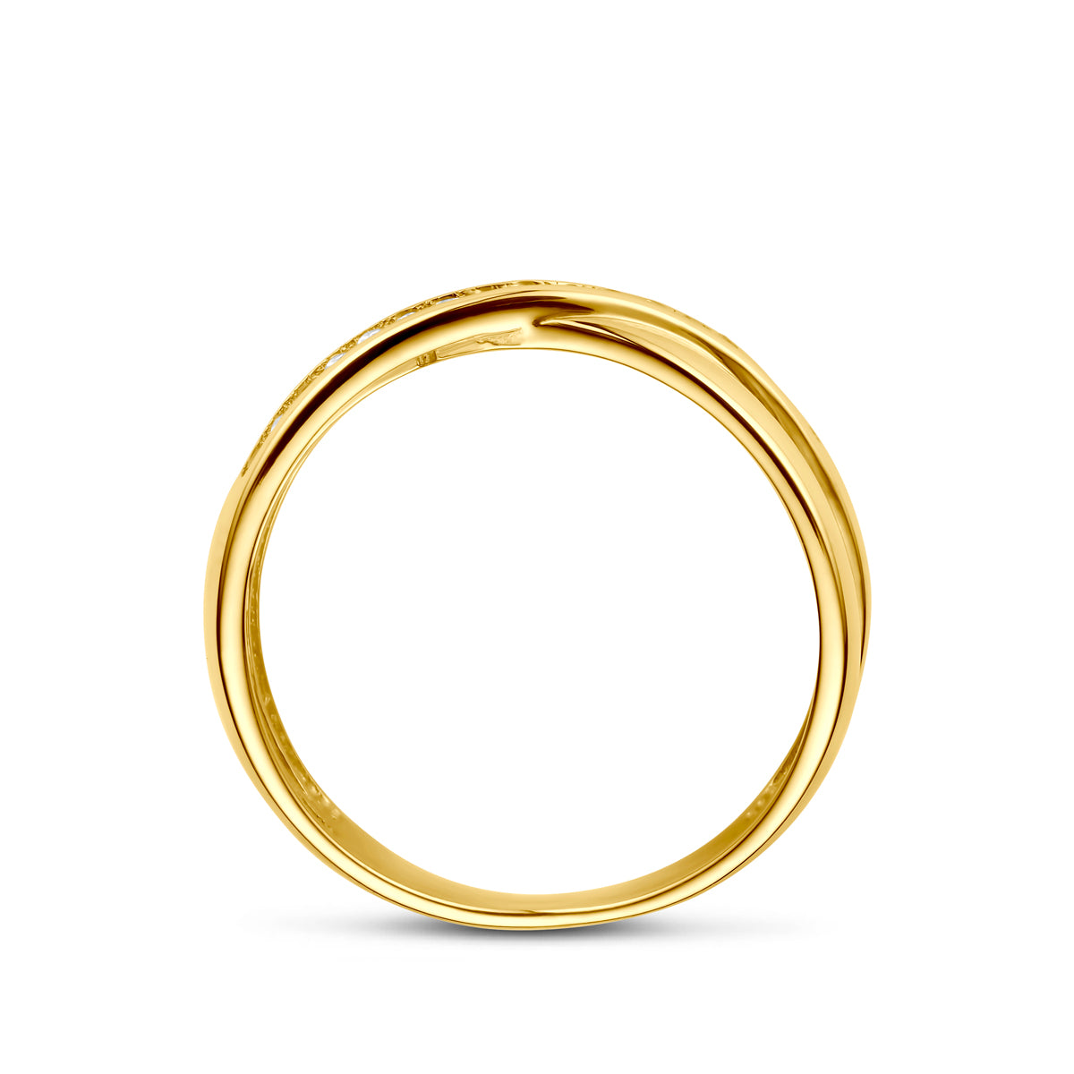 ring zirkonia 14K geelgoud