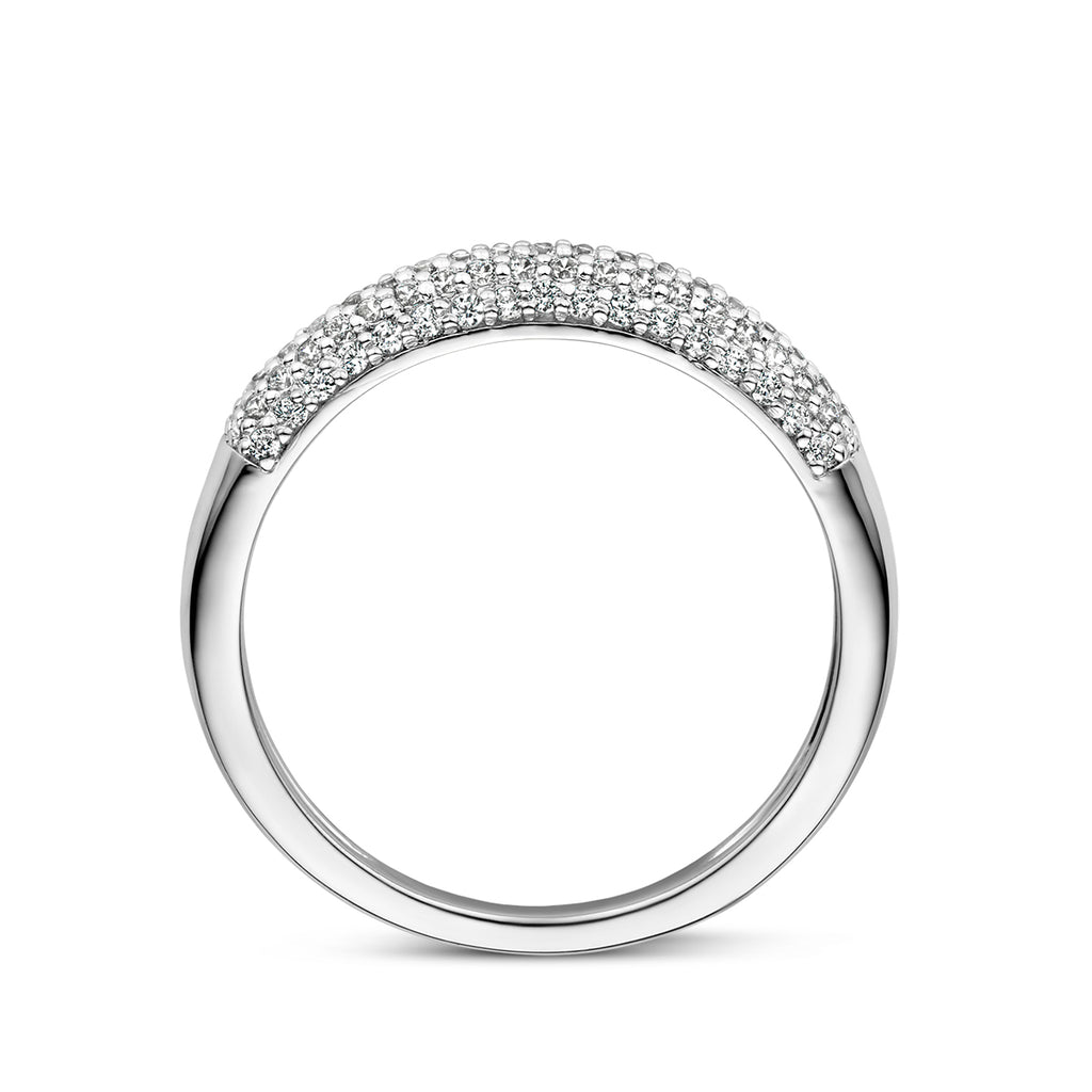 Ring Zirkonia Silber rhodiniert