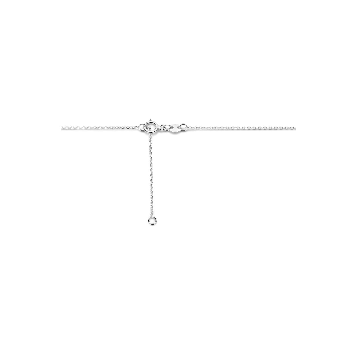 Halskette Unendlichkeit 0,03 ct H SI 42 - 45 cm 14K Weißgold