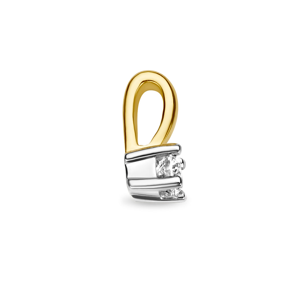Anhänger Diamant H SI 14K Bicolor Gold Gelb/Weiß