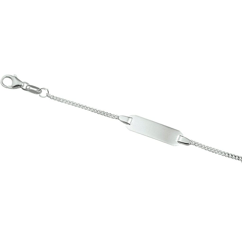 graveerarmband gourmette plaat 5,0 mm zilver gerhodineerd