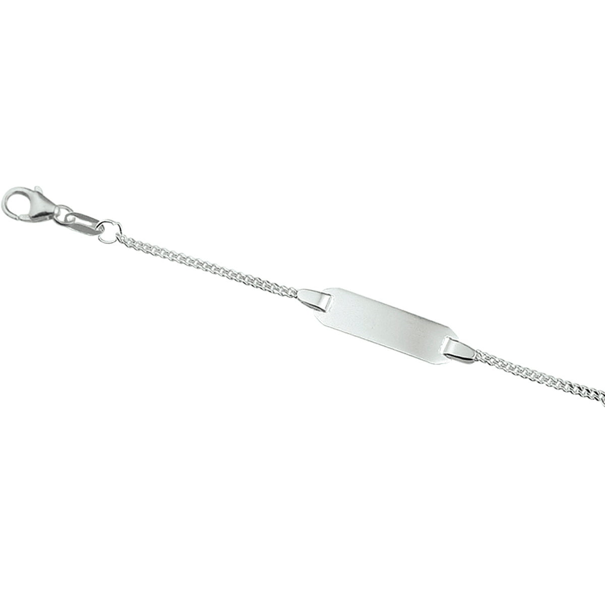 graveerarmband gourmette plaat 5,0 mm zilver gerhodineerd