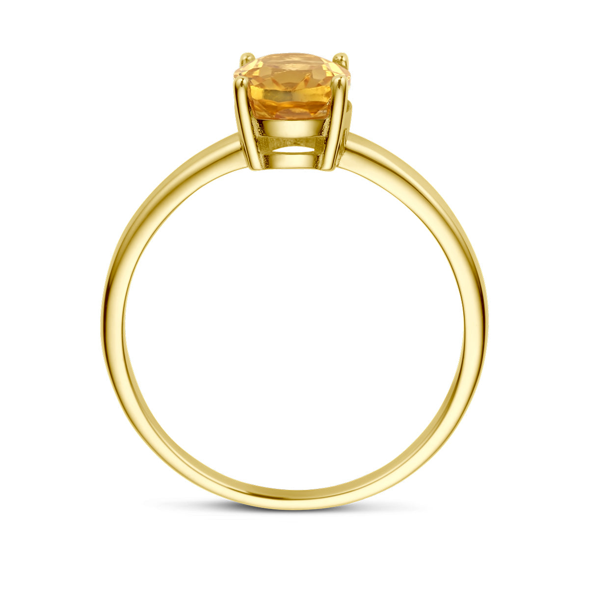 ring citrien 14K geelgoud