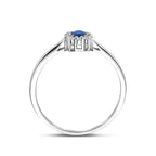 ring saffier zirkonia zilver gerhodineerd